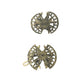 Vintage Mid-Century Matching Gold Tone Filigree Faux Pearl Twin Brooch Set A+ Stuff  A+ Stuff pin