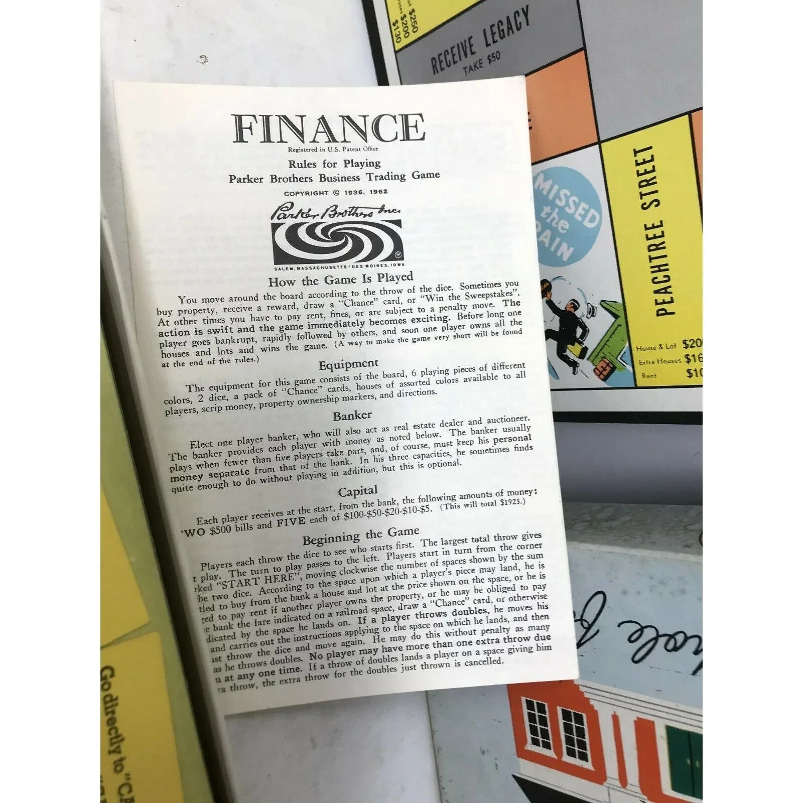 FINANCE Board GAME Parker Brothers 1958 Business Trading Family - Parker Brothers - A+ Stuff