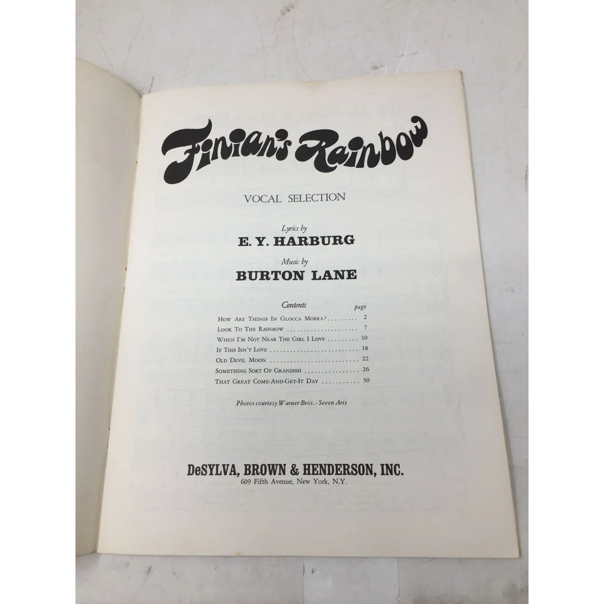 Finian's Rainbow Vocal Selection Vintage Sheet Music book - A+ Stuff - Sheet Music - A+ Stuff