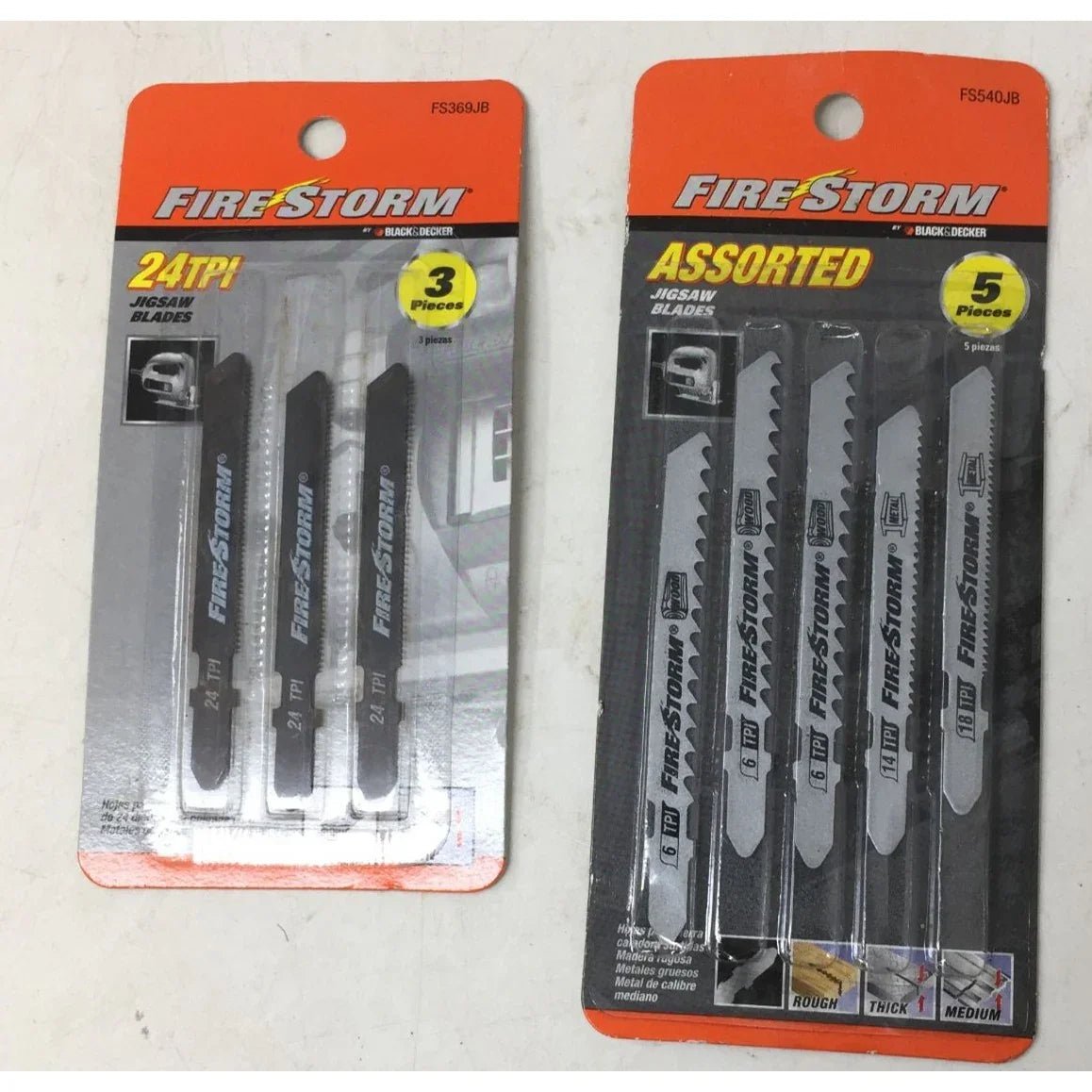 Fire Storm Assorted Jigsaw Blades and 24TPI Jigsaw Blades - black & decker - Tools - A+ Stuff