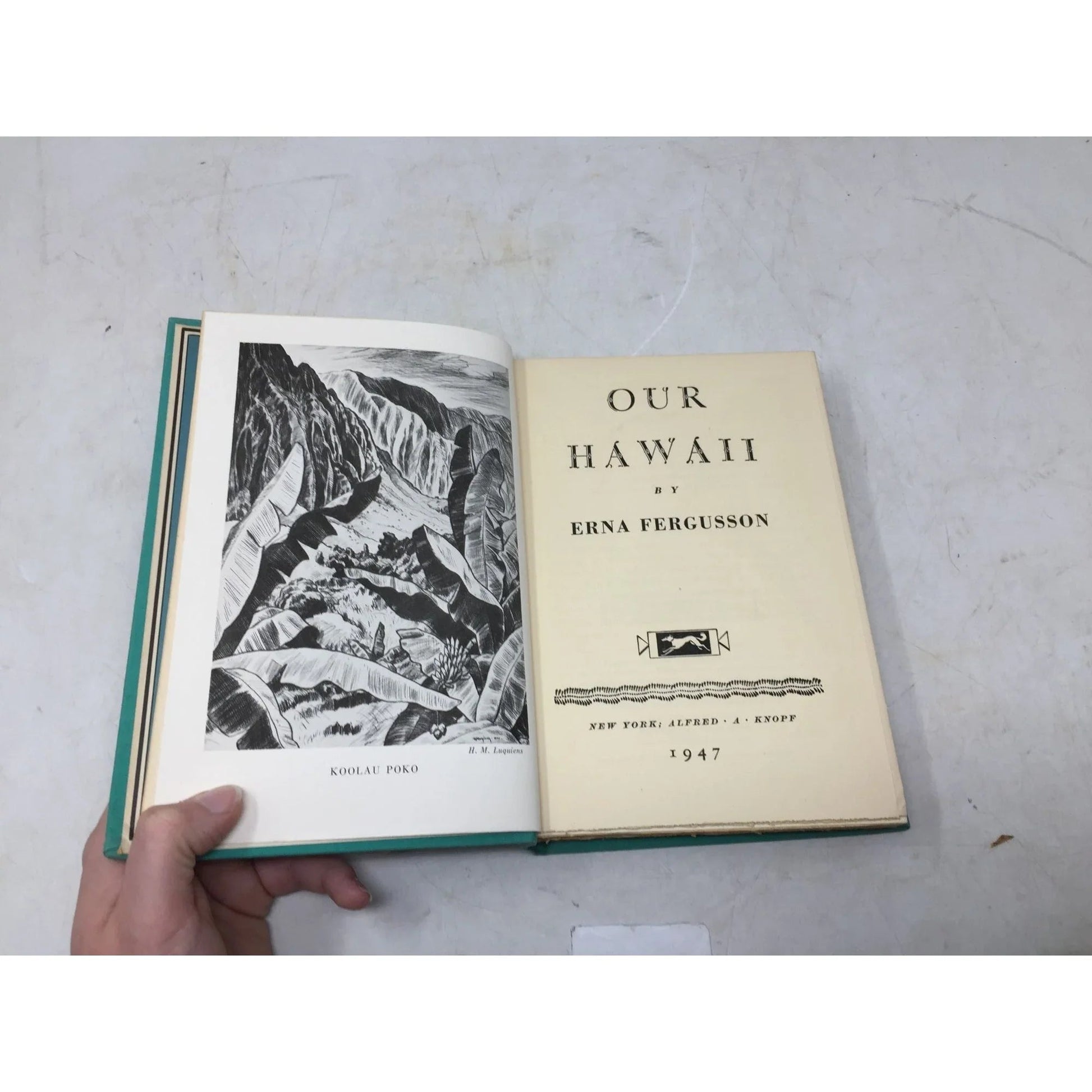 first edition hardcover book titled Our Hawaii by Erna Fergusson, published by Alfred A. Knopf in 1947. - unbranded - Vintage Books - A+ Stuff