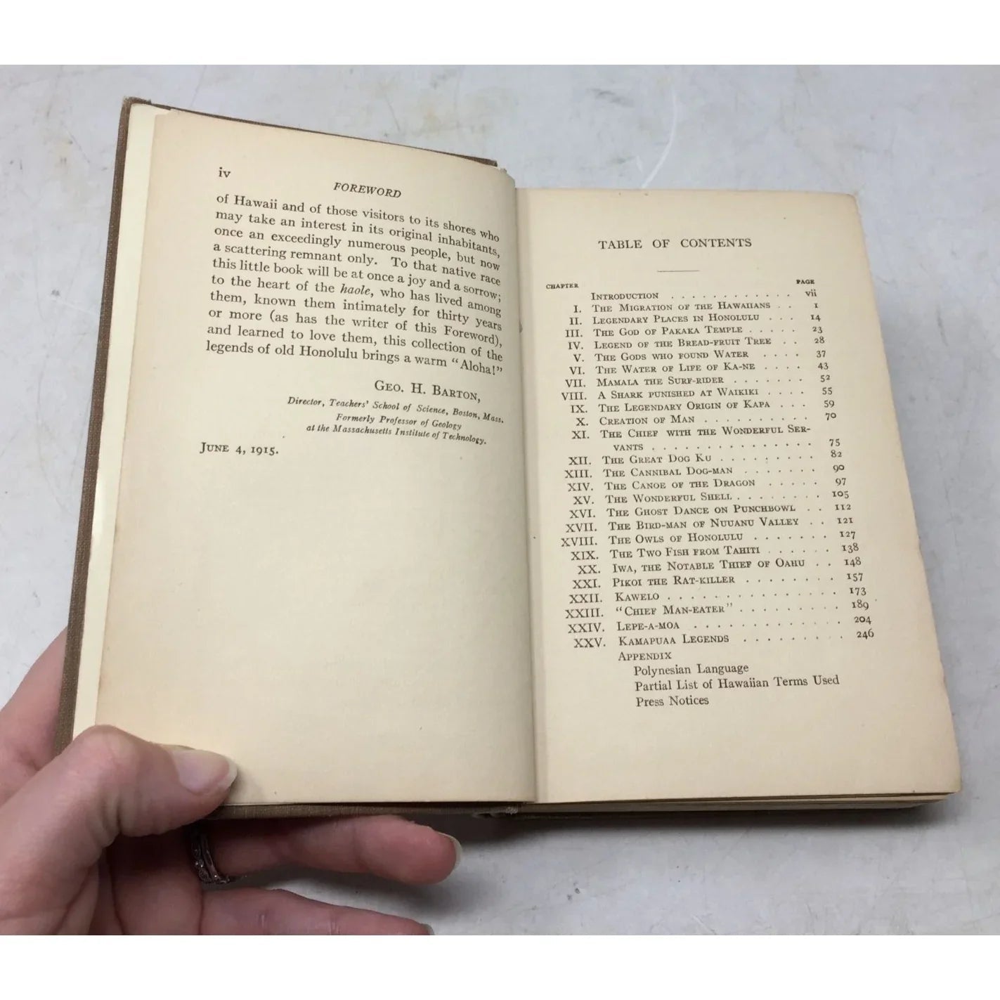 first edition hardcover copy of Legends of Old Honolulu by W. D. Westervelt. - unbranded - Vintage Books - A+ Stuff