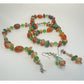 Women's Colorful Beaded Necklace and Matching Earrings