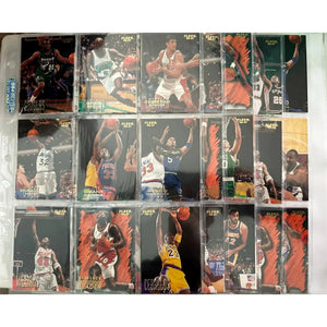 Fleer 1996-97 NBA Basketball Trading Cards Lot - 5 Double Sided Binder Pages