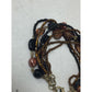 Lia Sophia Beautiful Gold Tone Multi Strand Bracelet with Brown/Black Beads