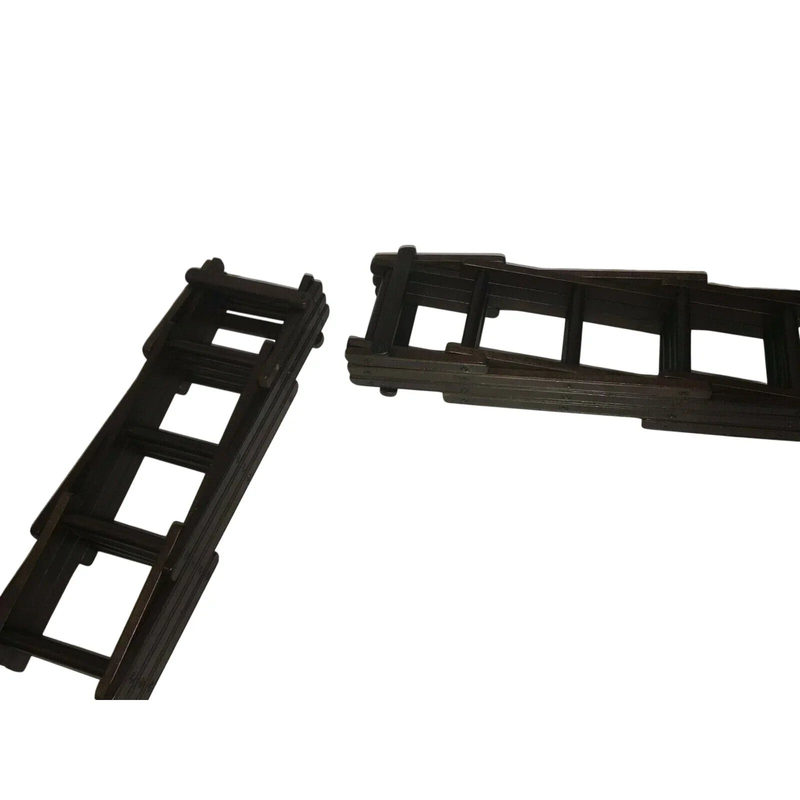 Foldable Dark Wood Accordian Wine Racks - Set of 2 Countertop Bottle Holders - Unbranded - A+ Stuff