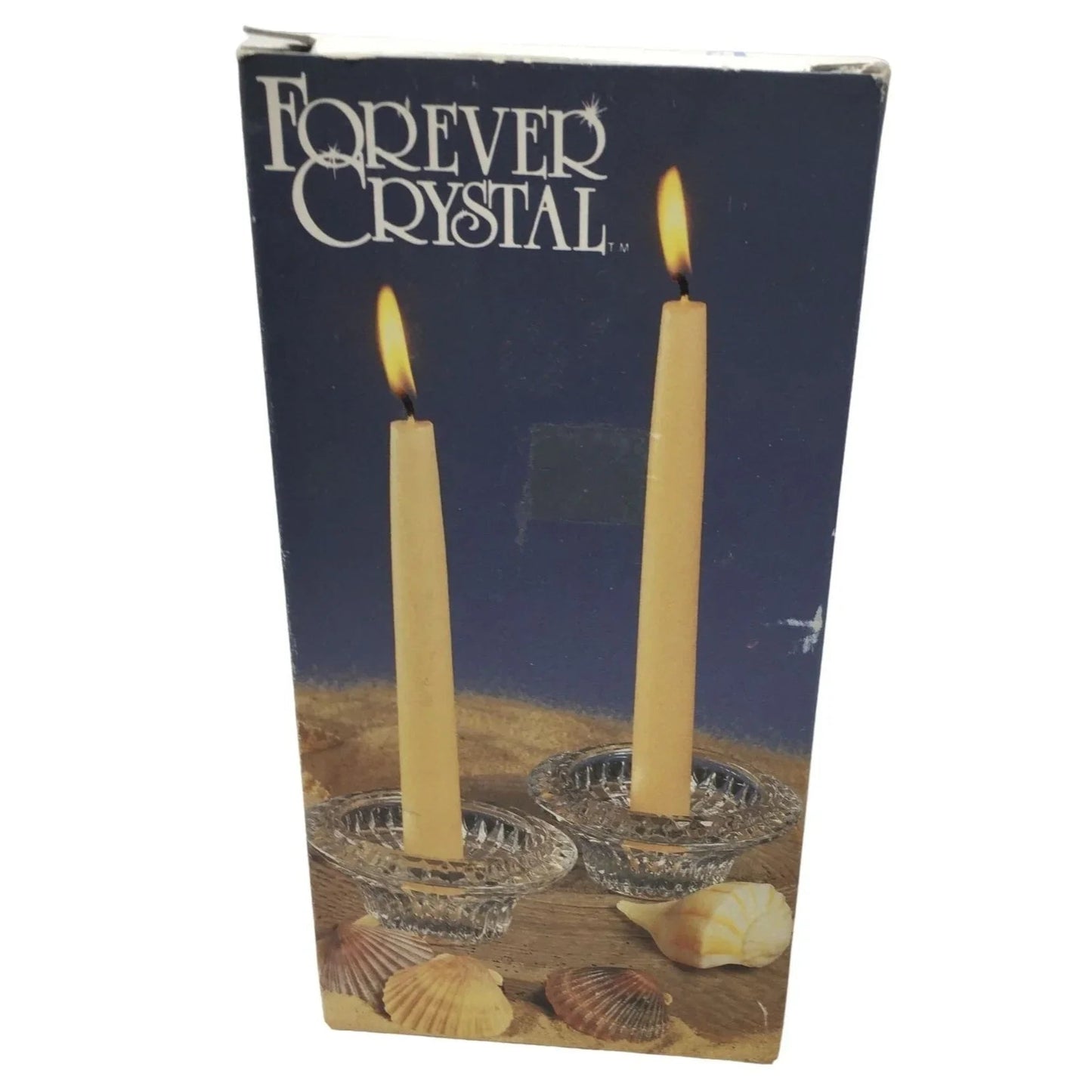 Forever Crystal Candlestick holder and Red Candle - One Candle and one Holder - Forever Crystal - Candle Holders - A+ Stuff