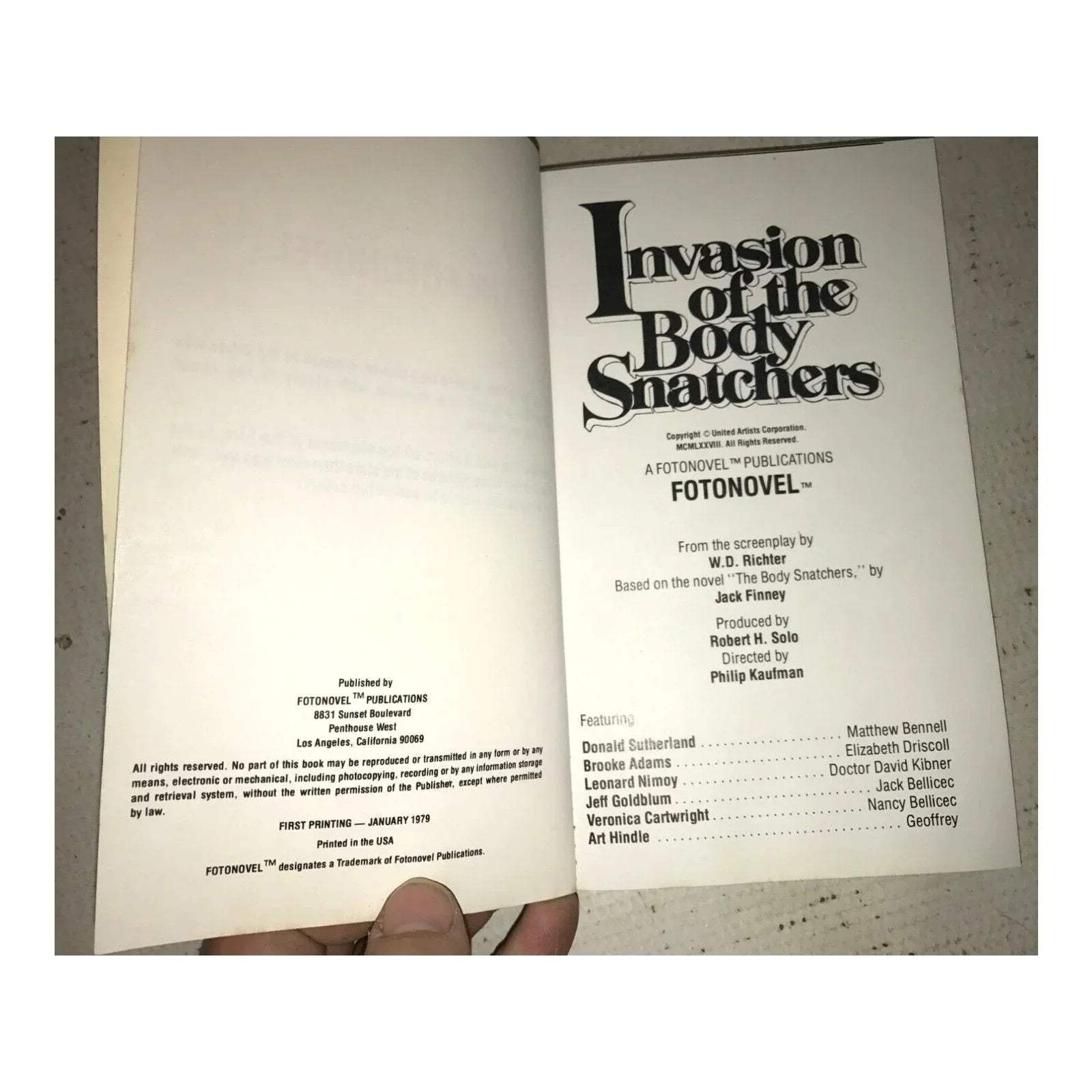 Fotonovel: Invasion of the Body Snatchers Book by Jack Finney - Fotonovel - Cinema Book - A+ Stuff