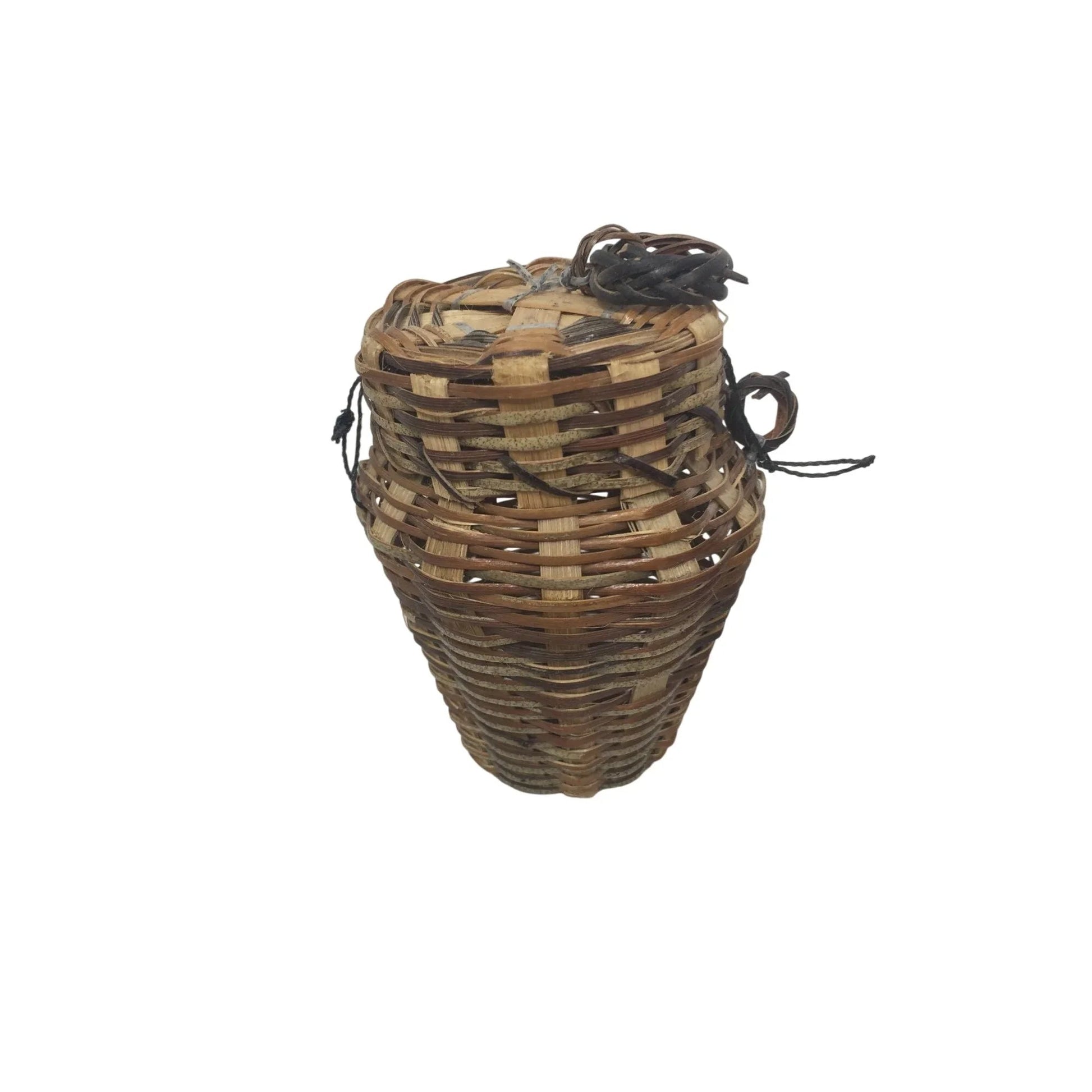 Four (4) Small Brown Handmade Wicker Baskets - A+ Stuff - Collectibles - A+ Stuff