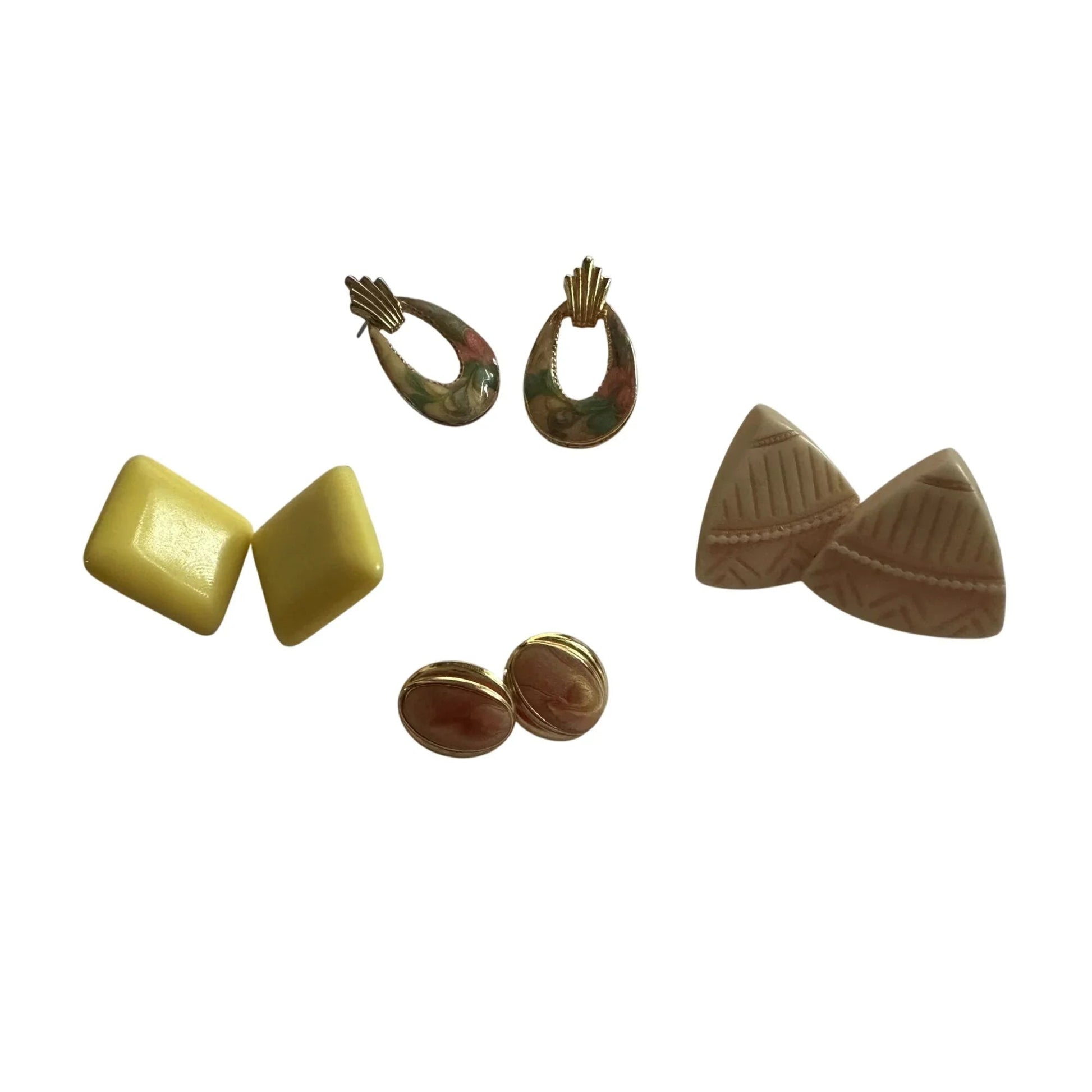 Four Beautiful Pairs of Women's Vintage Earrings - A+ Stuff - earrings - A+ Stuff
