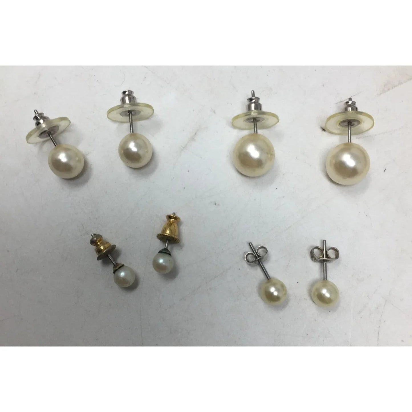 Four Pairs of Faux White Pearl Earrings - A+ Stuff - Earrings - A+ Stuff