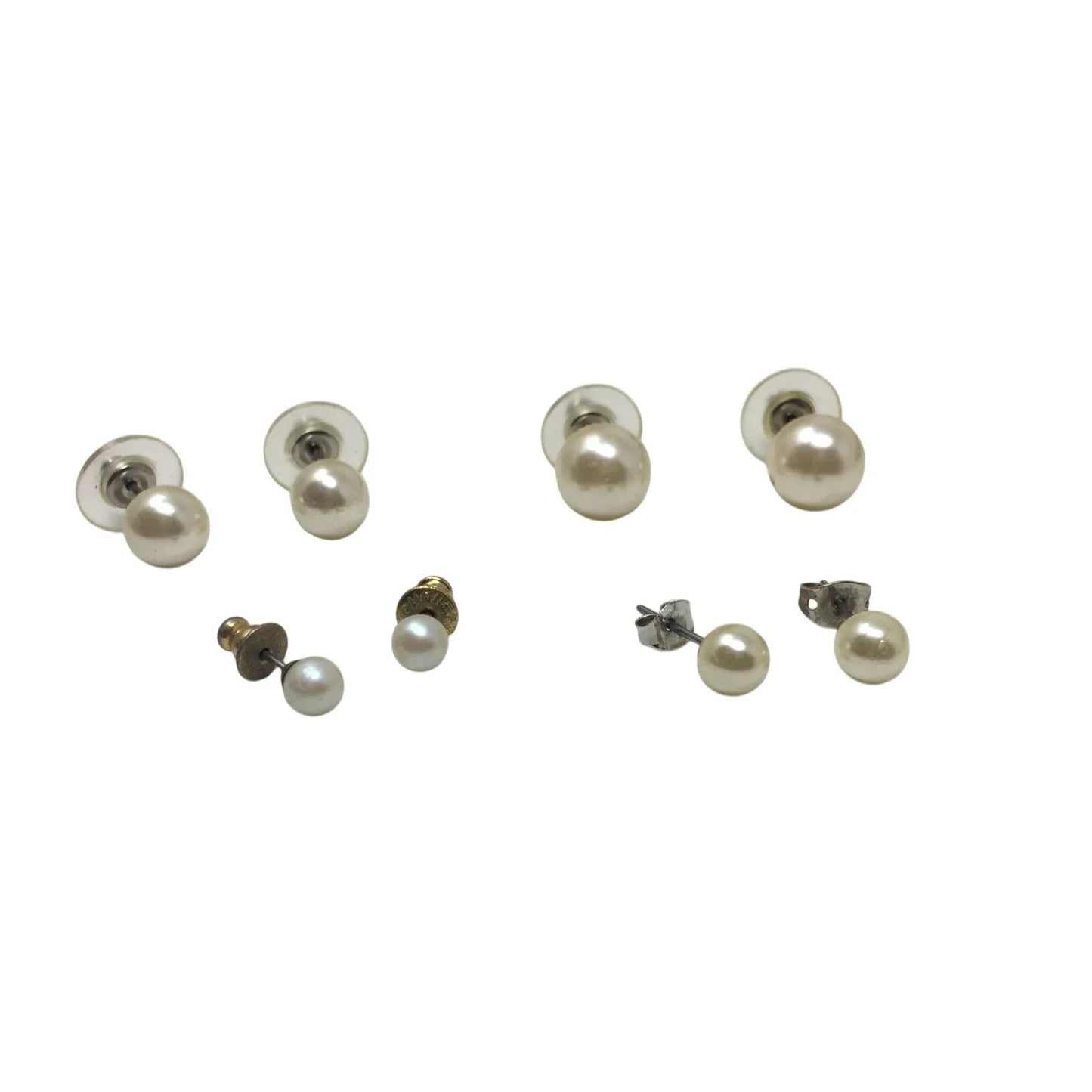Four Pairs of Faux White Pearl Earrings - A+ Stuff - Earrings - A+ Stuff