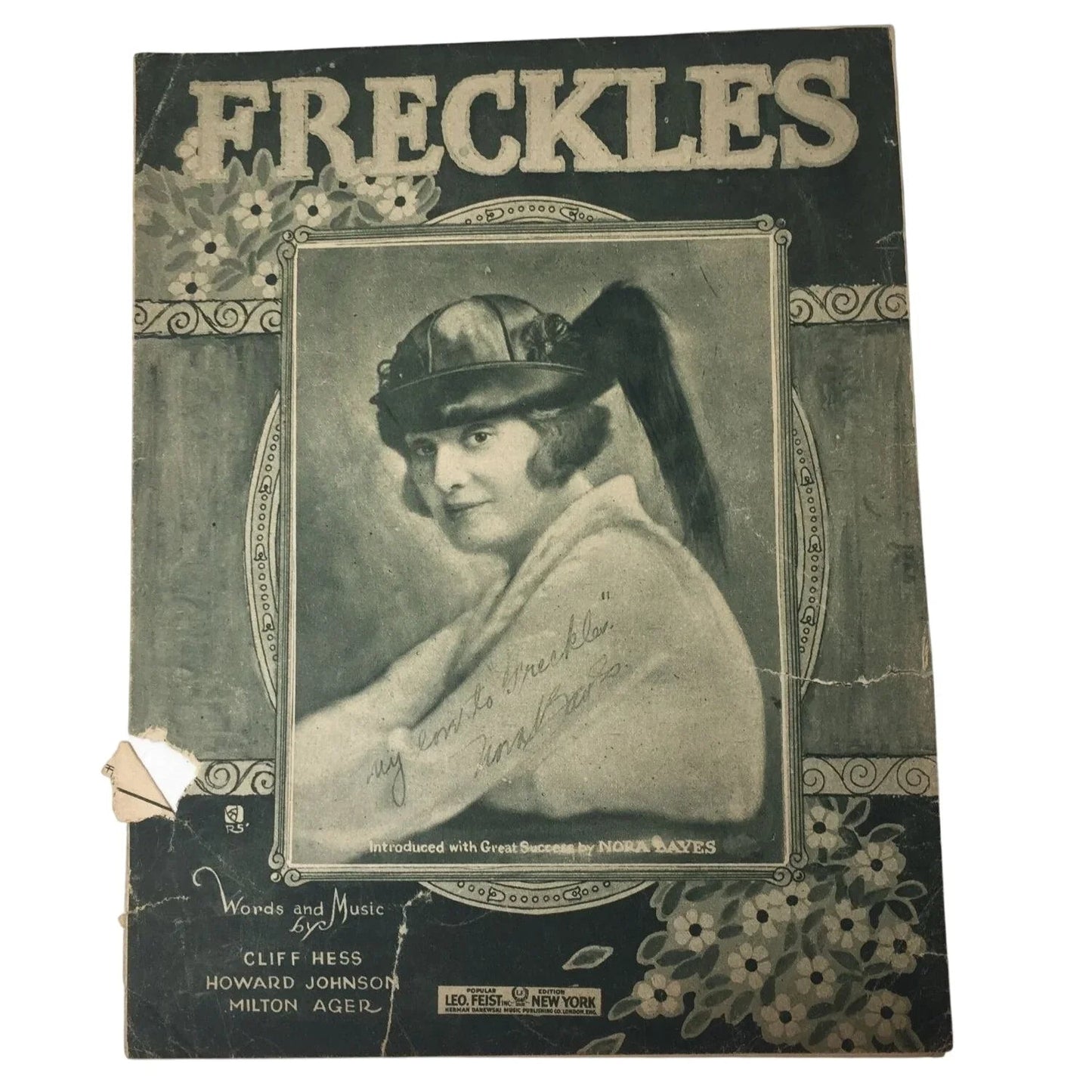 ''Freckles'' Words and music by Cliff Hess, Howard Johnson, and Milton Ager - A+ Stuff - sheet music - A+ Stuff