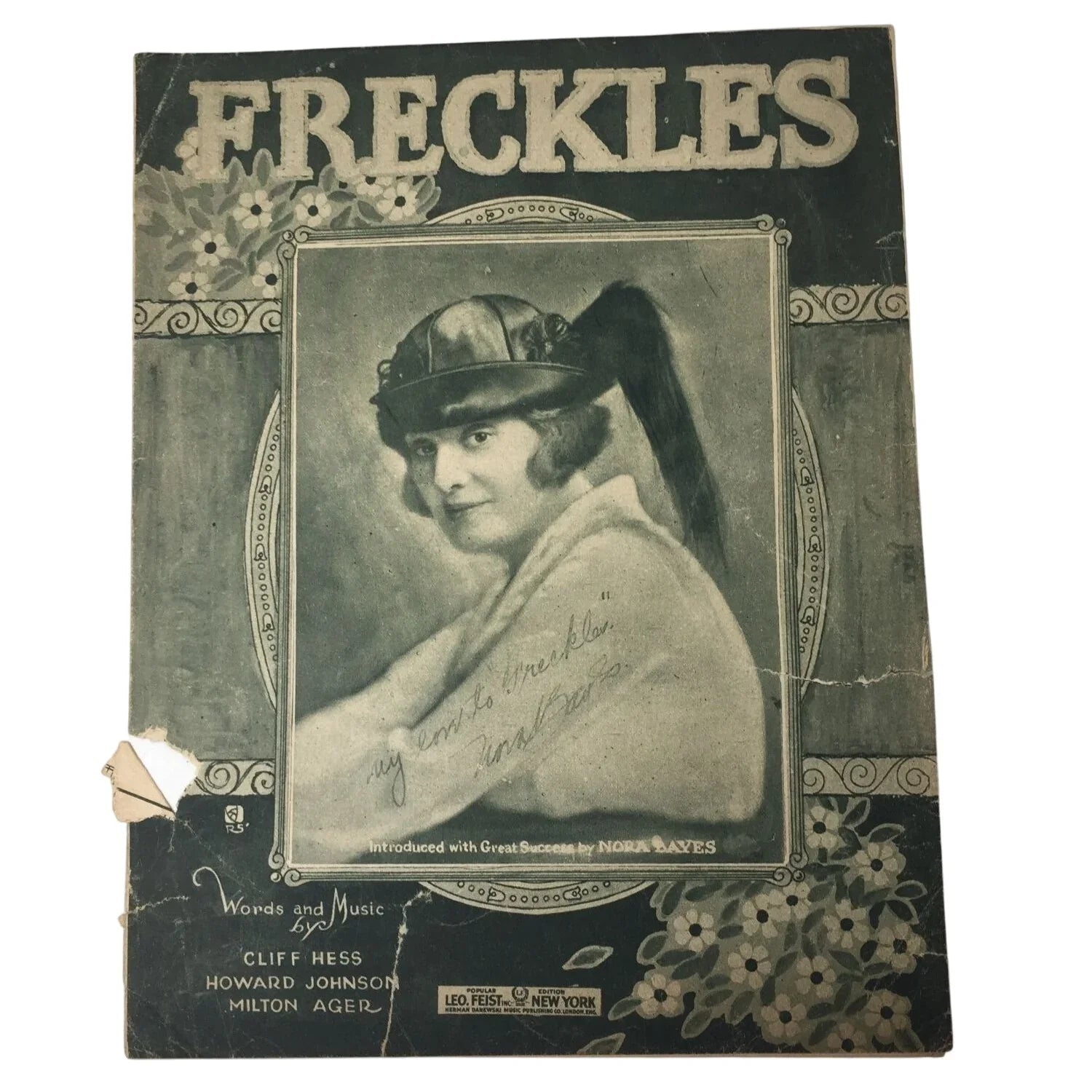 ''Freckles'' Words and music by Cliff Hess, Howard Johnson, and Milton Ager - A+ Stuff - sheet music - A+ Stuff