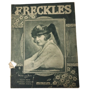 ''Freckles'' Words and music by Cliff Hess, Howard Johnson, and Milton Ager