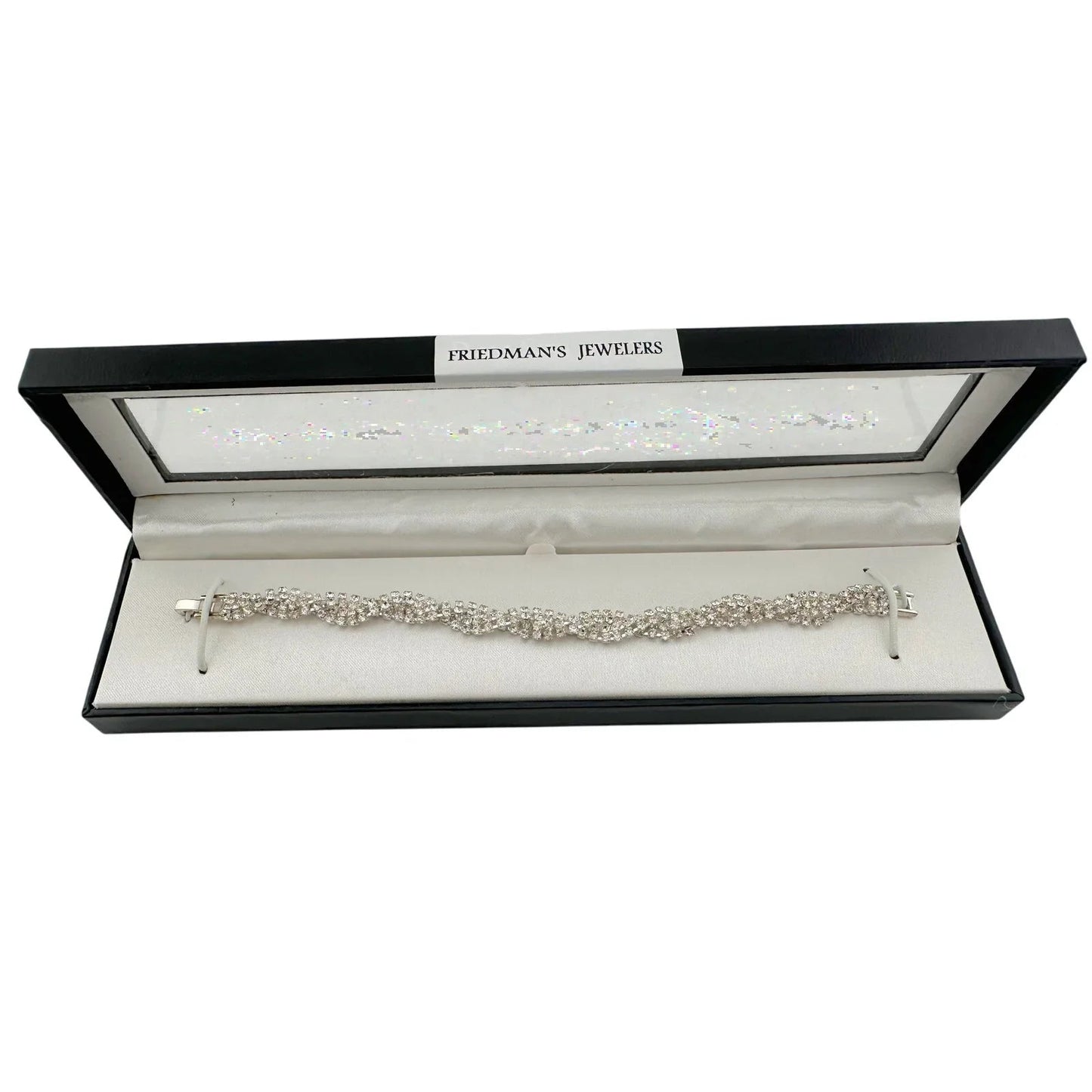 Friedman Jewelers Shimmering White Crystal Fashion Bracelet In Box - Friedman - Bracelet - A+ Stuff