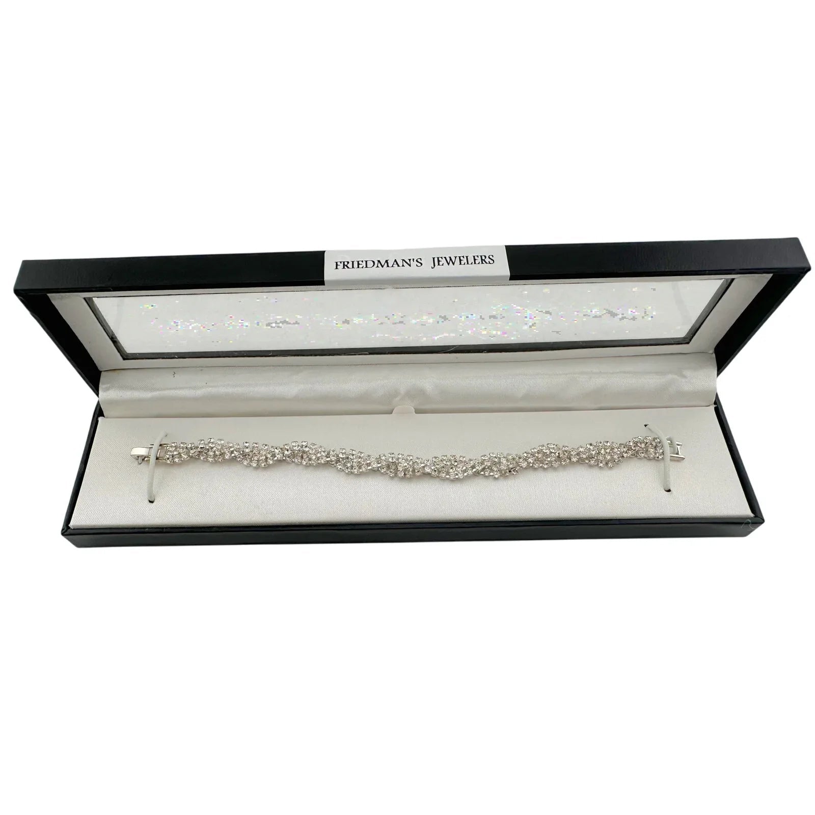 Friedman Jewelers Shimmering White Crystal Fashion Bracelet In Box - Friedman - Bracelet - A+ Stuff