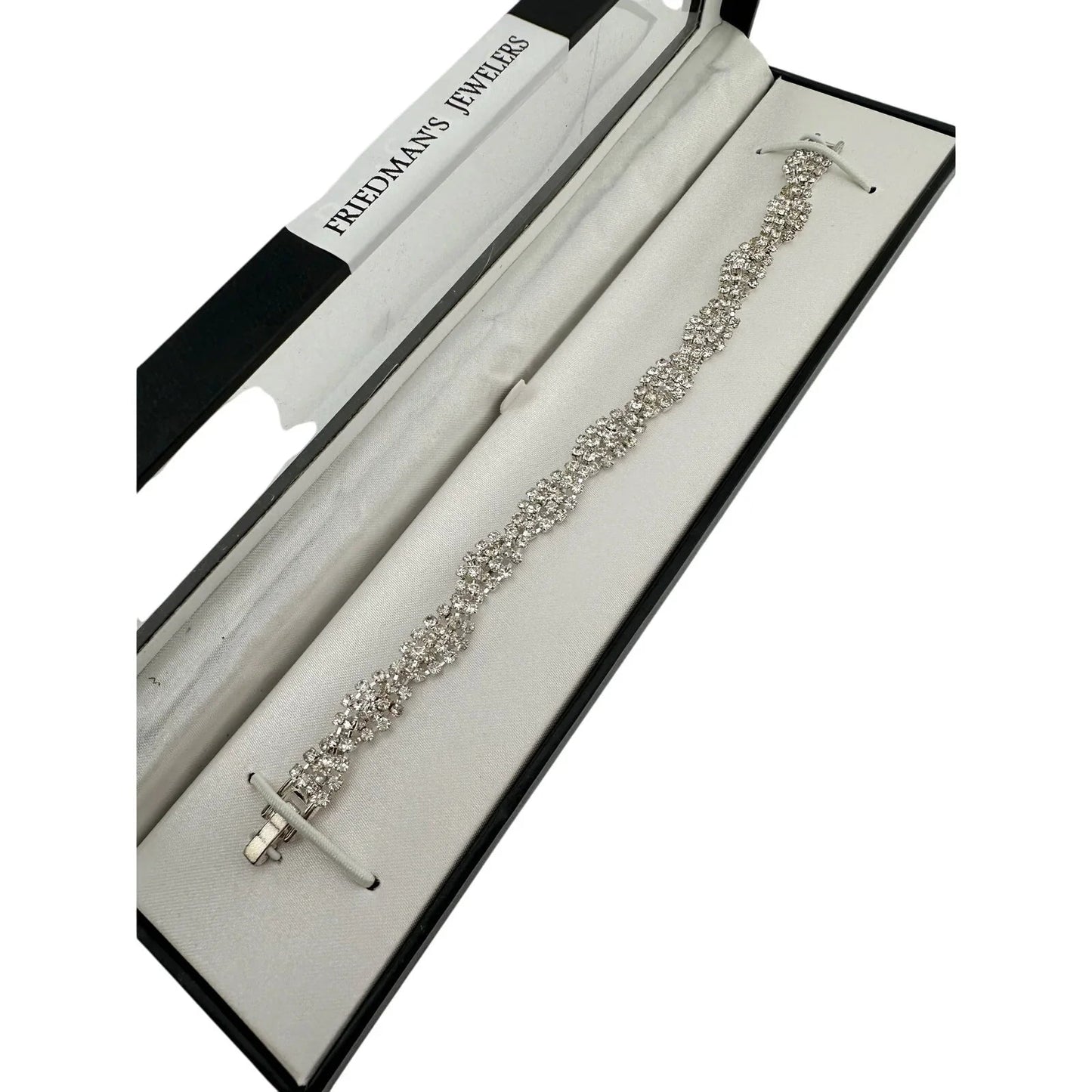 Friedman Jewelers Shimmering White Crystal Fashion Bracelet In Box - Friedman - Bracelet - A+ Stuff