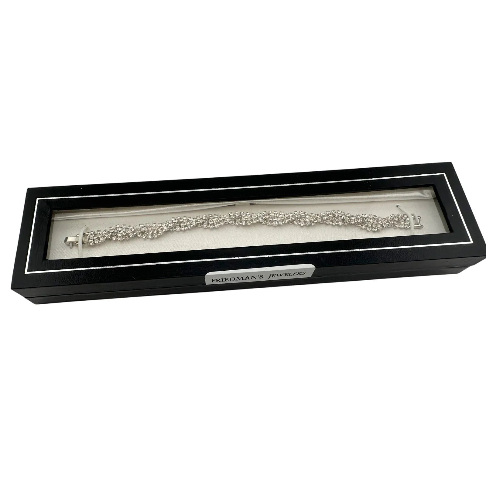 Friedman Jewelers Shimmering White Crystal Fashion Bracelet In Box - Friedman - Bracelet - A+ Stuff
