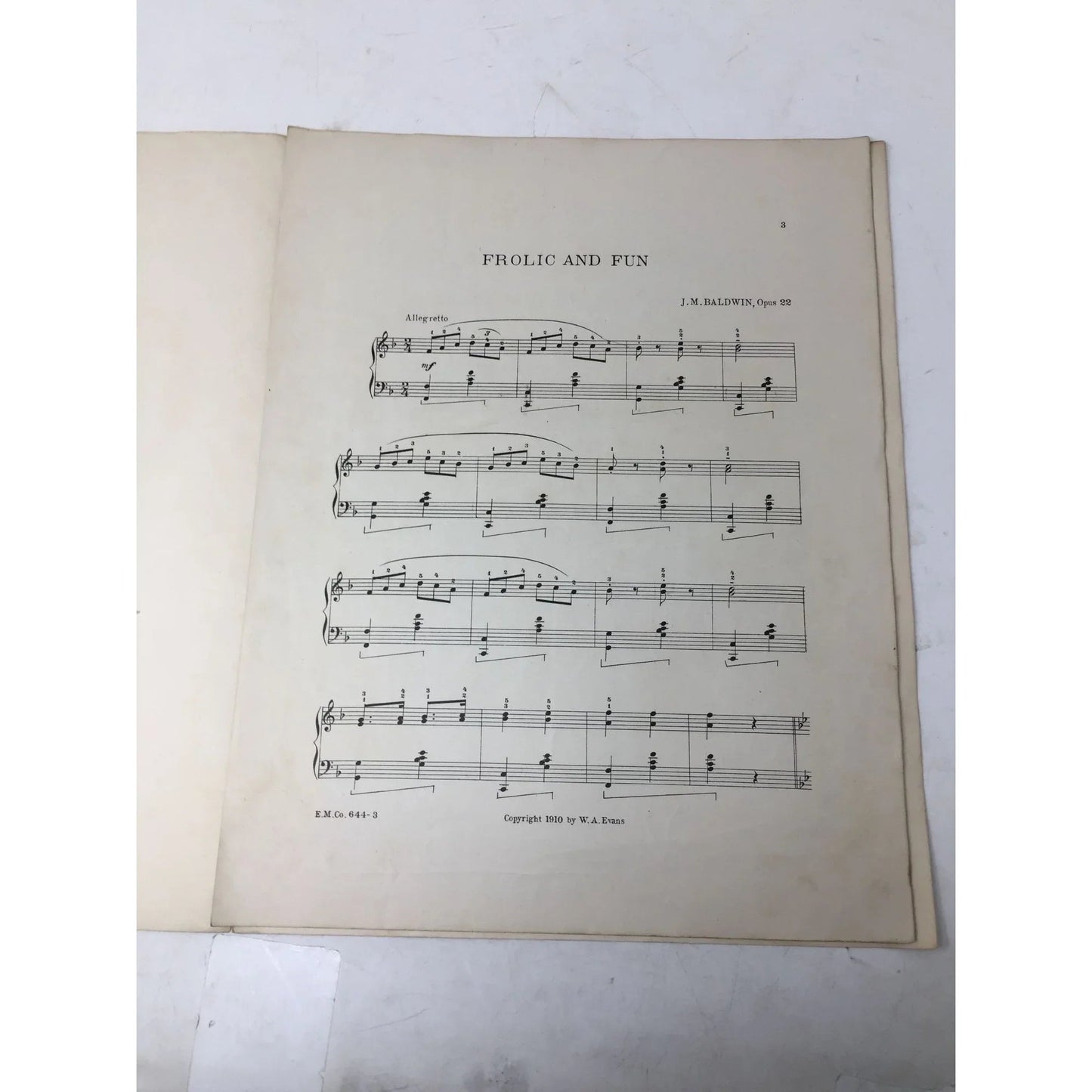 ''FROLIC AND FUN FOR PIANO'' VINTAGE SHEET MUSIC BOOK - A+ Stuff - sheet music - A+ Stuff