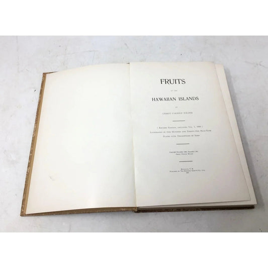 'Fruits of the Hawaiian Islands' by Gerrit Parmile Wilder - Gerrit Parmile Wilder - Antique Books - A+ Stuff