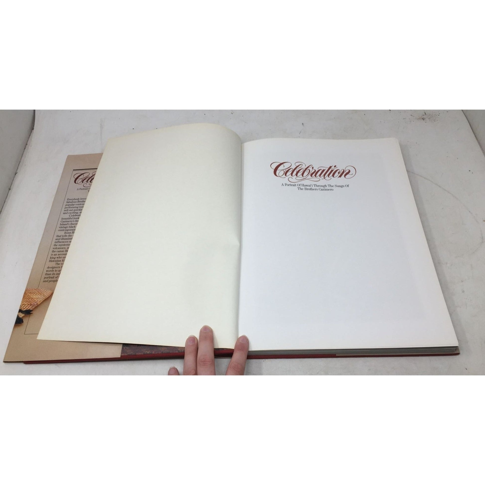 Vintage 1984 Hardcover Book Titled "Celebration: A Portrait of Hawai'i Through the Songs of the Brothers Cazimero" A+ Stuff  A+ Stuff