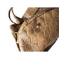 FURLA Croc Embossed Camel Colored Leather Bag - FURLA - satchel bag - A+ Stuff