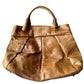 FURLA Croc Embossed Camel Colored Leather Bag - FURLA - satchel bag - A+ Stuff