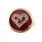 Furla Heart Ring - Rose Gold Overlay with Crystal Heart - FURLA - ring - A+ Stuff