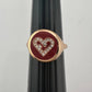 Furla Heart Ring - Rose Gold Overlay with Crystal Heart - FURLA - ring - A+ Stuff