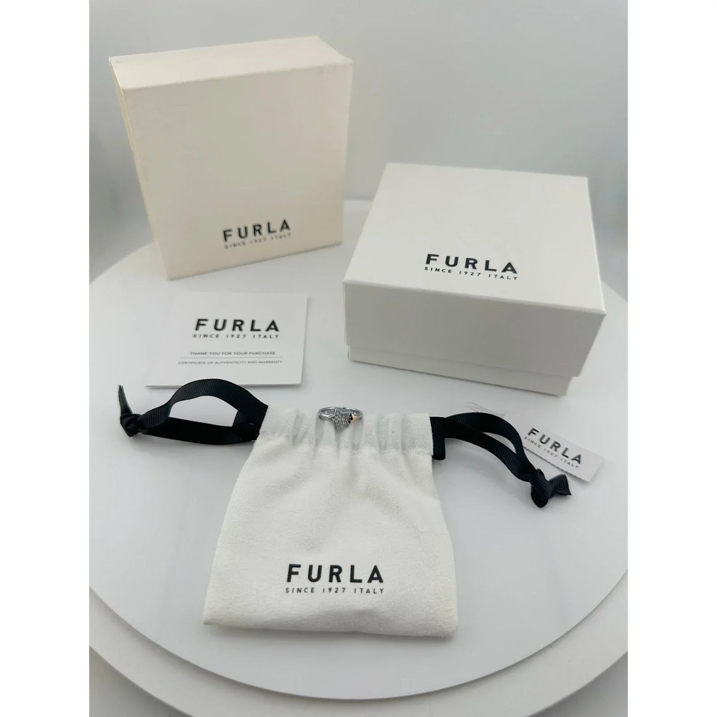 Furla Stars Ring - 2 Tone Stars Larger with Pave Crystals - Size 7 - FURLA - Ring - A+ Stuff