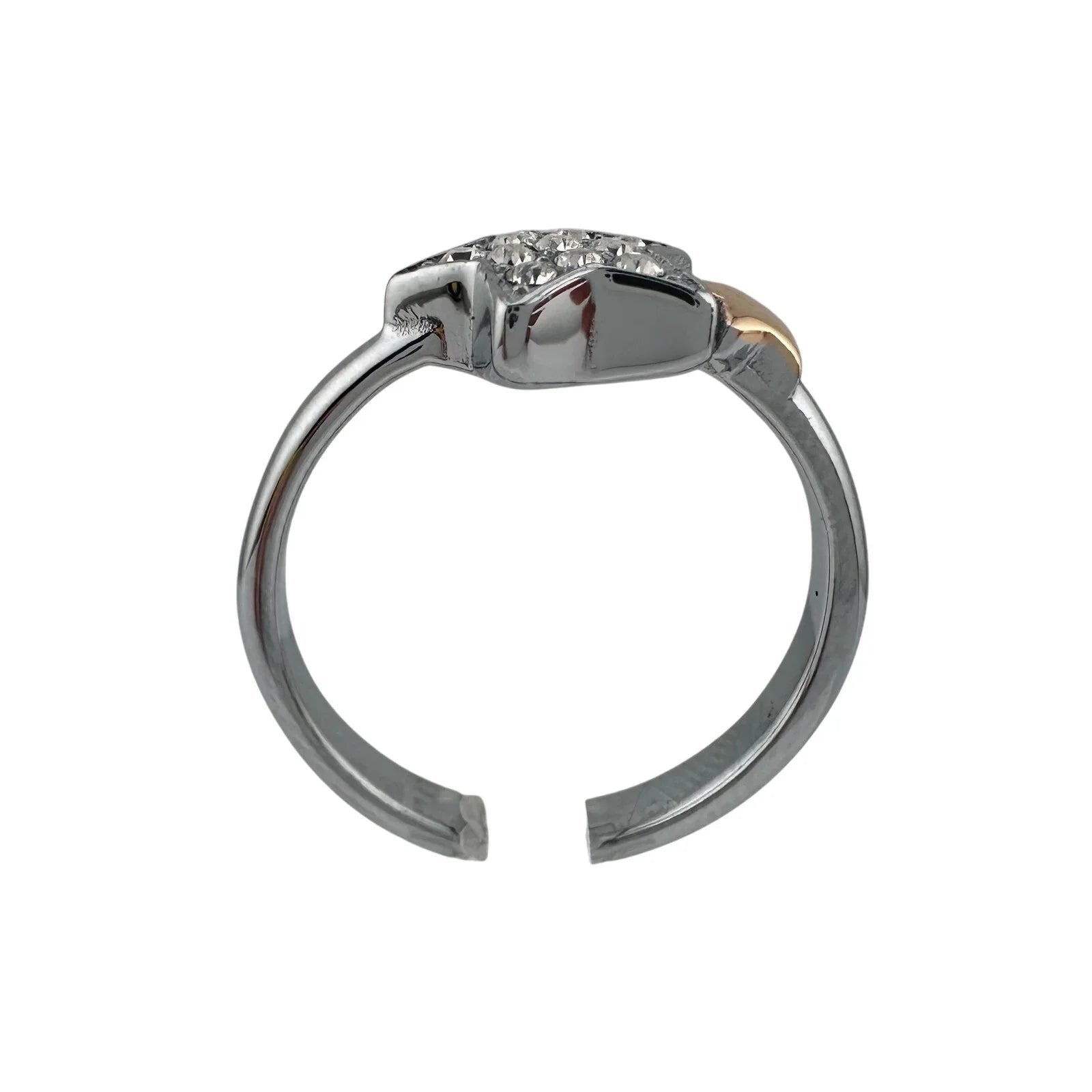 Furla Stars Ring - 2 Tone Stars Larger with Pave Crystals - Size 7 - FURLA - Ring - A+ Stuff