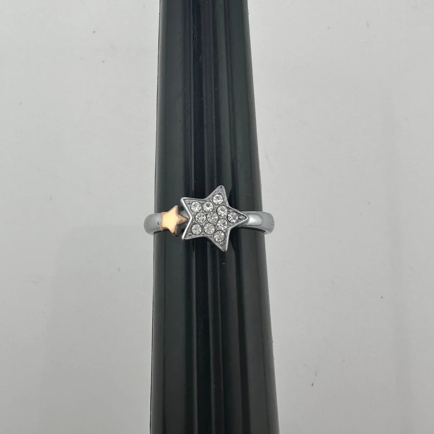Furla Stars Ring - 2 Tone Stars Larger with Pave Crystals - Size 7 - FURLA - Ring - A+ Stuff