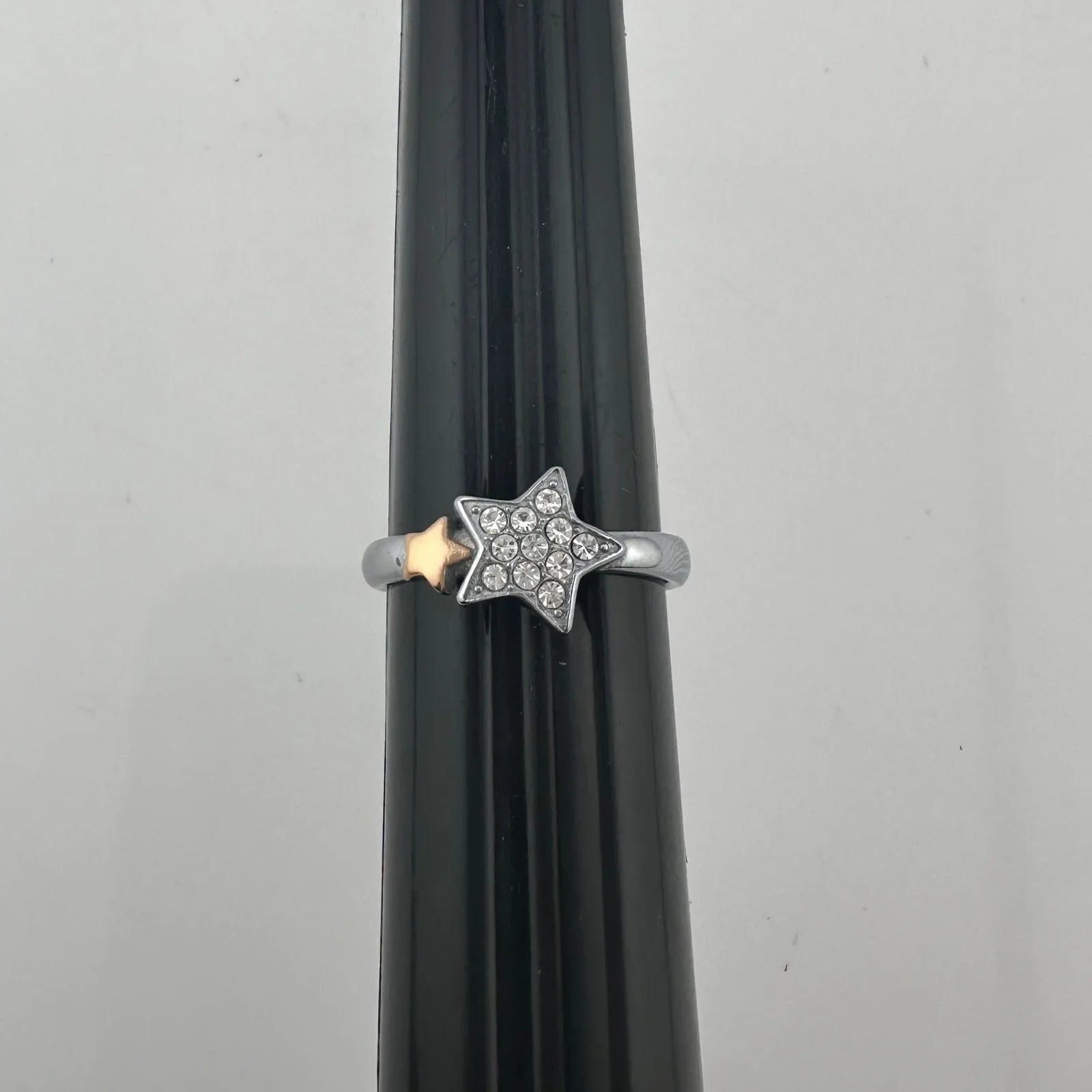 Furla Stars Ring - 2 Tone Stars Larger with Pave Crystals - Size 7 - FURLA - Ring - A+ Stuff