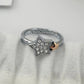 Furla Stars Ring - 2 Tone Stars Larger with Pave Crystals - Size 7 - FURLA - Ring - A+ Stuff