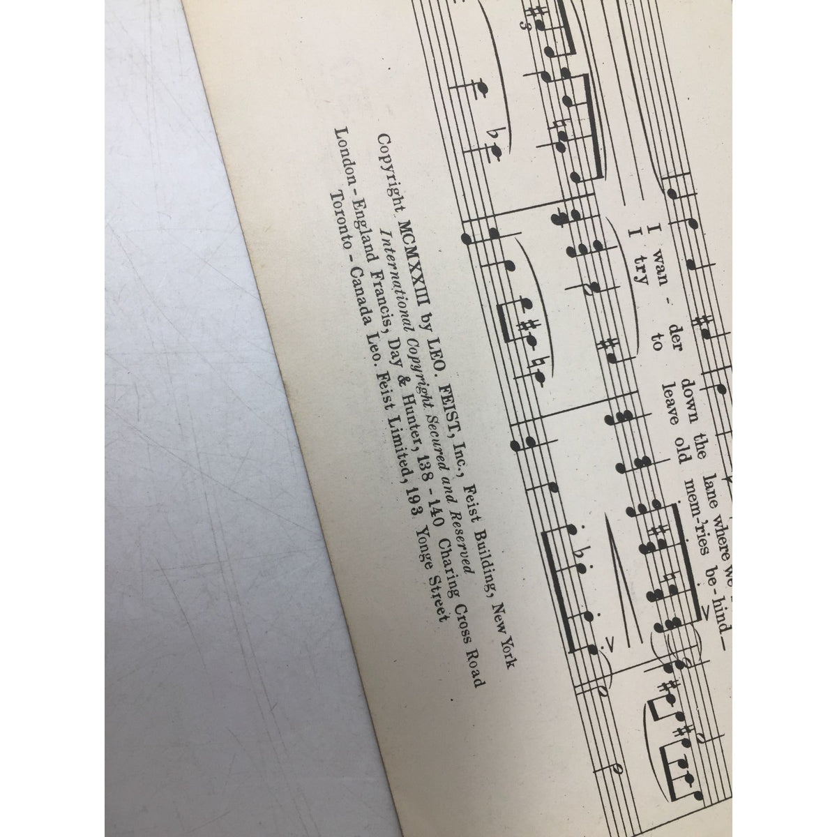 Sheet Music for the song "Swingin' Down the Lane" A+ Stuff  A+ Stuff SHEET MUSIC