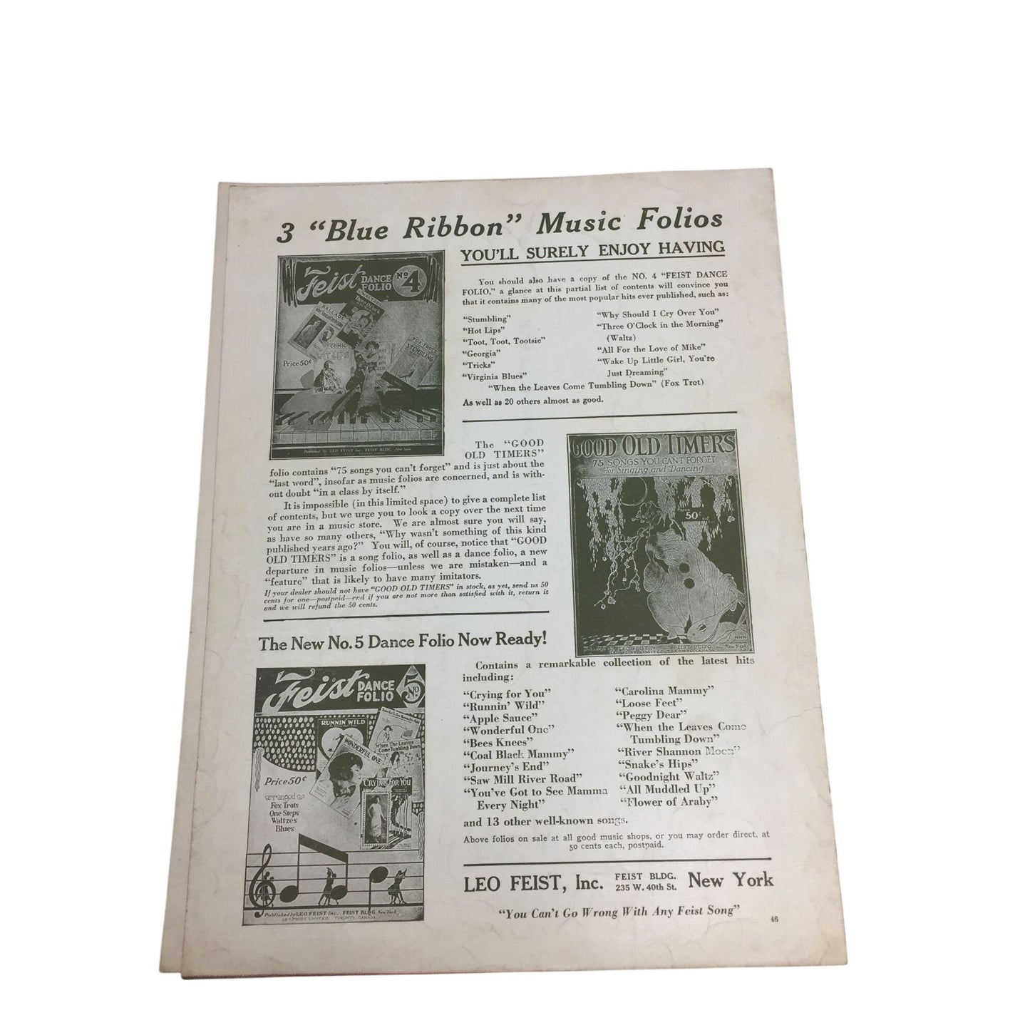 Sheet Music for the song "Swingin' Down the Lane" A+ Stuff  A+ Stuff SHEET MUSIC