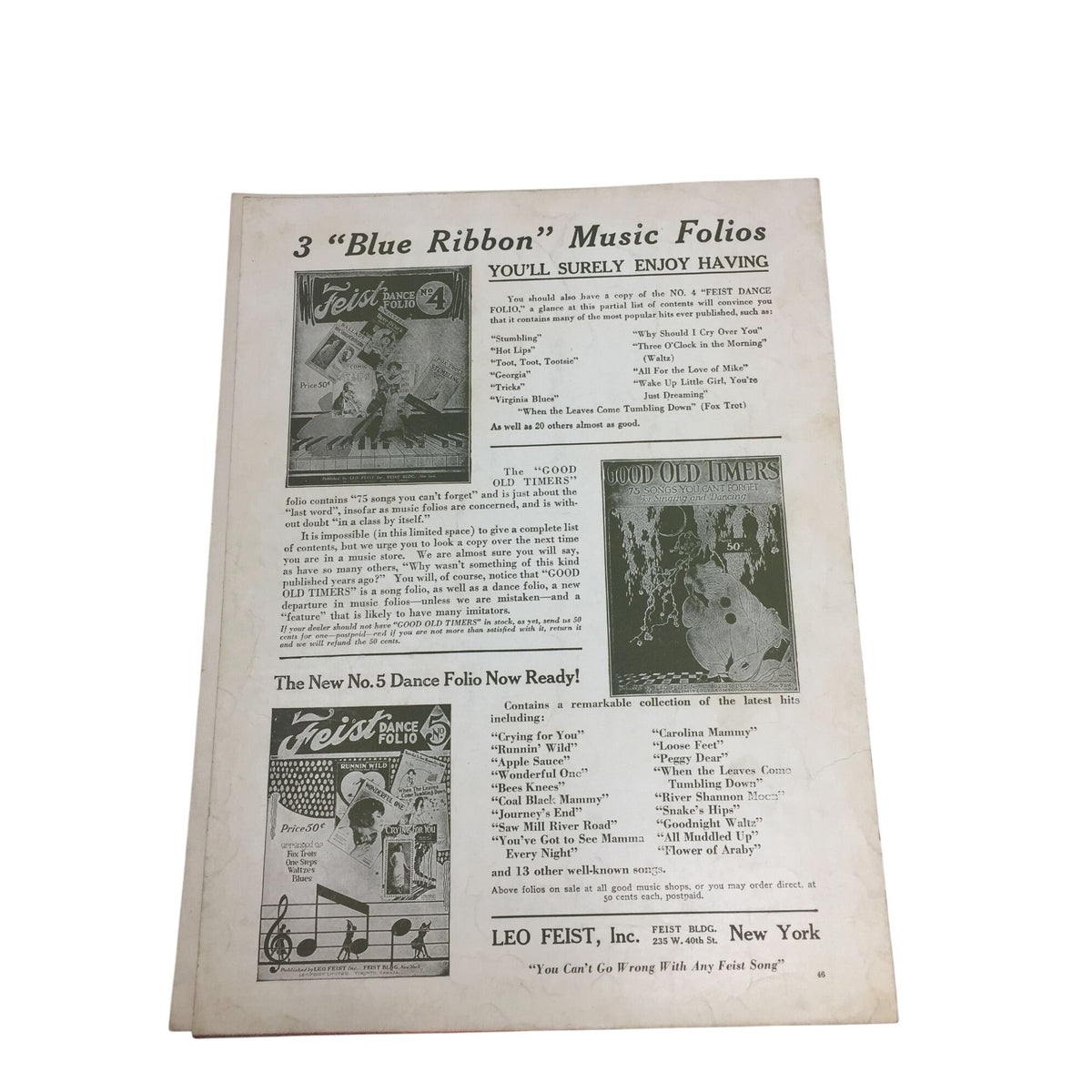 Sheet Music for the song "Swingin' Down the Lane" A+ Stuff  A+ Stuff SHEET MUSIC