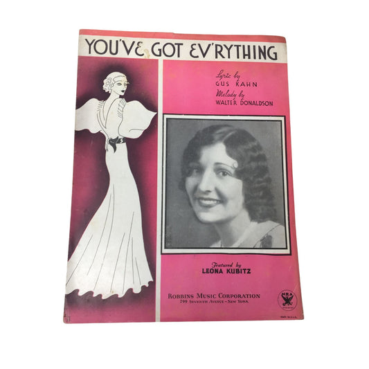 “You've Got Everything" Vintage 1933 Sheet Music