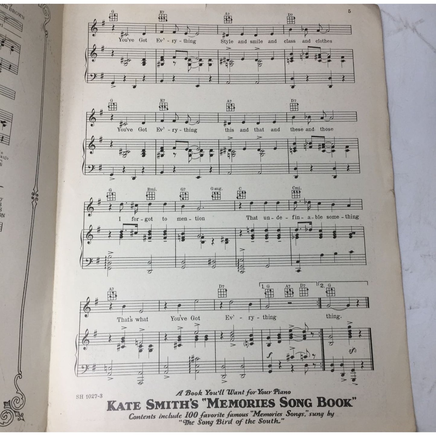 “You've Got Everything" Vintage 1933 Sheet Music