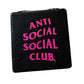 Anti Social Social Club Black Compact Mirror (Pink Logo)