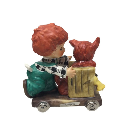 ''Gangway'' Goebel W Germany Figurine - Redheaded Boy and Dog - Goebel - Figurines - A+ Stuff