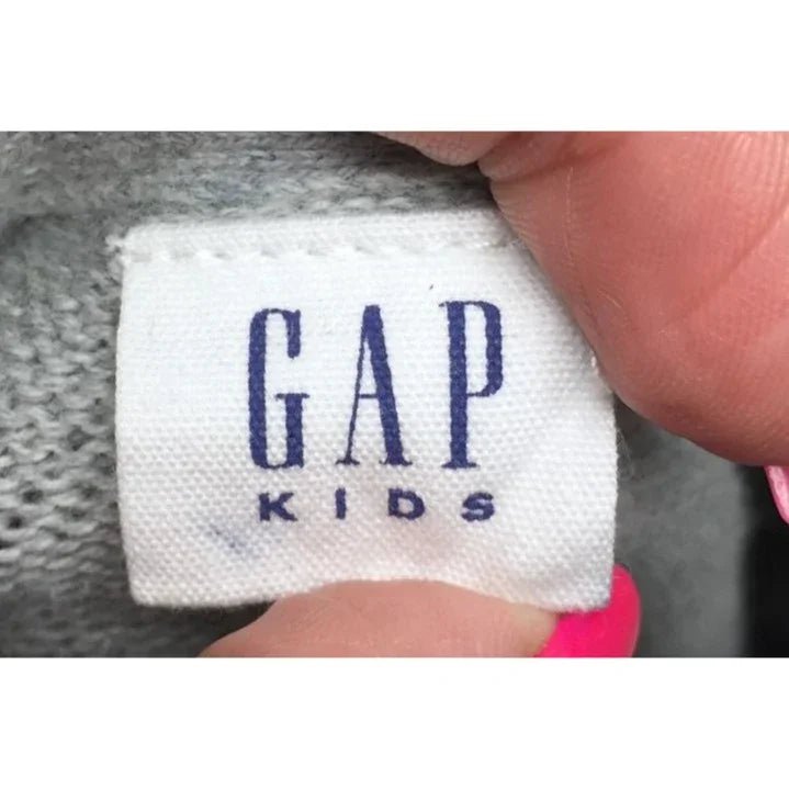 GAP KIDS Girls Size XL (12) Long Sleeved Gray Heart Intarsia Sweater - gap kids - Shirts & Tops - A+ Stuff