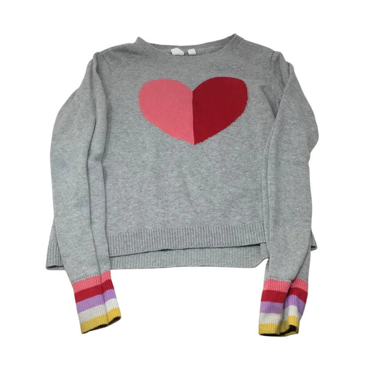 GAP KIDS Girls Size XL (12) Long Sleeved Gray Heart Intarsia Sweater - gap kids - Shirts & Tops - A+ Stuff