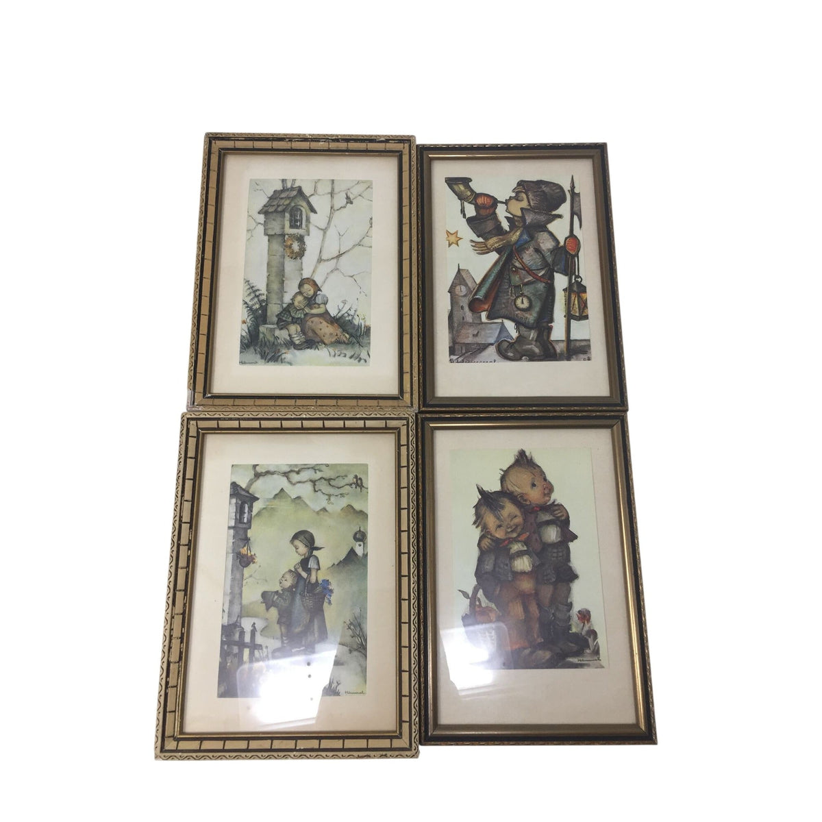 Set of Four Framed M.I. Hummel Children Illustrations -Vintage- A+ Stuff  A+ Stuff