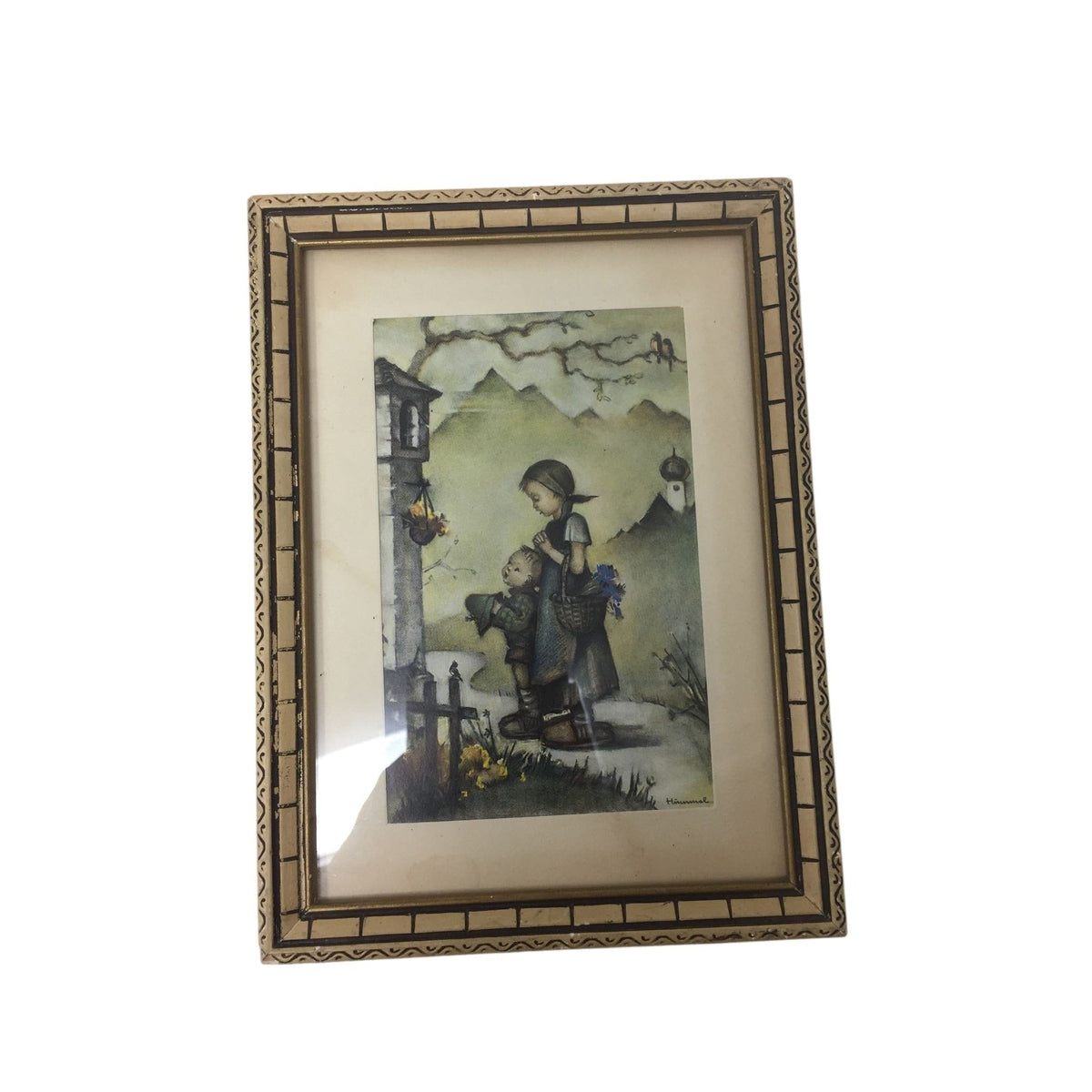 Set of Four Framed M.I. Hummel Children Illustrations -Vintage- A+ Stuff  A+ Stuff