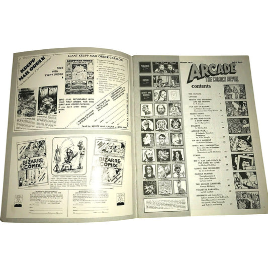 ARCADE THE COMICS REVIEW #4 1975 Robert Crumb Underground Comix Comic