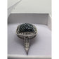 Genuine Cushion Cut Blue Diamond Ring Size 7 - Pretty with Natural Diamond Accent - A+ Stuff