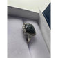 Genuine Cushion Cut Blue Diamond Ring Size 7 - Pretty with Natural Diamond Accent - A+ Stuff