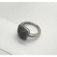 Genuine Cushion Cut Blue Diamond Ring Size 7 - Pretty with Natural Diamond Accent - A+ Stuff